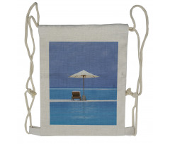 Ocean Seascape Beach Drawstring Backpack