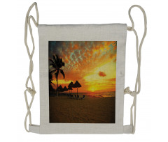 Romantic Sunset Scenery Drawstring Backpack