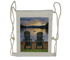 Lakeside at Sunset Park Drawstring Backpack