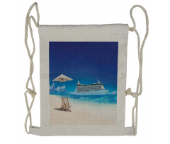 Beach Cruise Boat Trip Drawstring Backpack