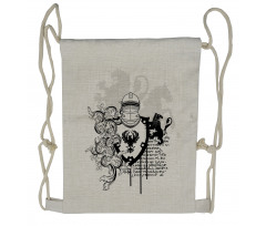 Medieval Knight Drawstring Backpack