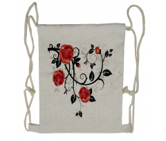 Swirling Roses Garden Drawstring Backpack