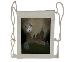 Old Village and Grave Drawstring Backpack