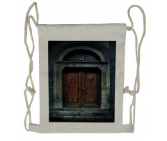 Antique Wooden Door Drawstring Backpack