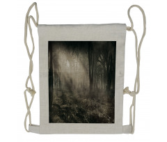 Nostalgic Dark Forest Drawstring Backpack