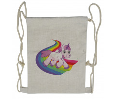 Fairy Creature Rainbow Drawstring Backpack