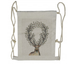 Myth Animal Reindeer Drawstring Backpack