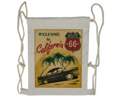 California Advertising Drawstring Backpack