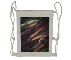 Nebula Planet Cloud Drawstring Backpack