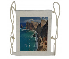 Northern Coastline Photo Drawstring Backpack