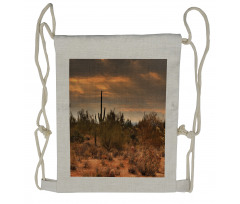 Dramatic Shady Desert Drawstring Backpack