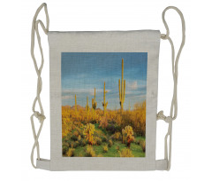 Sonoran Desert Blooms Drawstring Backpack