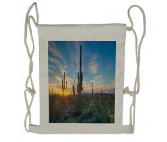 Cactus Noon Drawstring Backpack