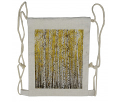 Forest Golden Leaves Drawstring Backpack