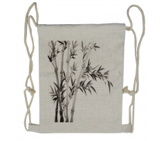 Traditional Bamboo Leaves Drawstring Backpack