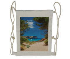 Sand Pathway to Ocean Drawstring Backpack