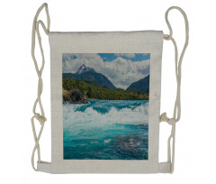 River Cloudy Mountain Drawstring Backpack