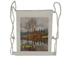 Tamblingan Bali Lake Drawstring Backpack