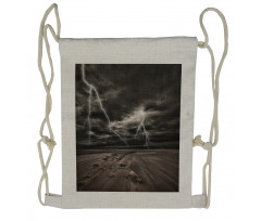 Bolts Across the Sandy Beach Drawstring Backpack