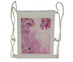 Orchid Spring Petals Spa Drawstring Backpack