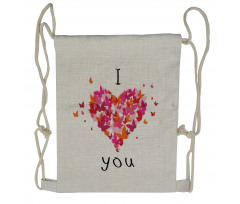 Heart Love Drawstring Backpack