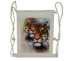 Wildlife Safari Animals Drawstring Backpack