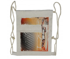 Basketball Doodle Art Drawstring Backpack