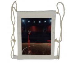 Empty Basketball Court Drawstring Backpack