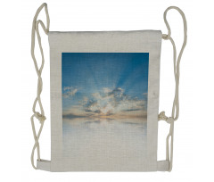 Blue Sky Freedom Clouds Drawstring Backpack