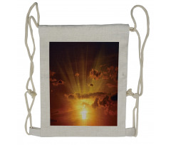 Burning Sunset Drawstring Backpack