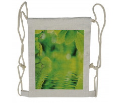 Leaves and River Peace Drawstring Backpack