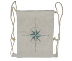 Antique Wind Rose Drawstring Backpack