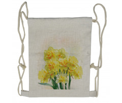 Paint of Daffodils Bouquet Drawstring Backpack