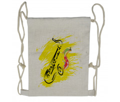 Jazz Saxophone Drawstring Backpack