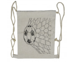 Soccer Ball in Net Drawstring Backpack