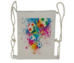 Colorful Splashes Balls Drawstring Backpack