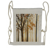 Bare Branches Fall Leaves Drawstring Backpack