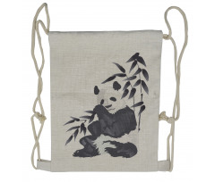 Panda in Zoo Chinese Drawstring Backpack