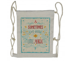 Magic Words Art Drawstring Backpack