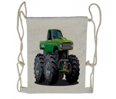 Monster Pickup Truck Drawstring Backpack