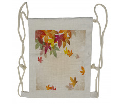 Maple Leaves Pastel Art Drawstring Backpack