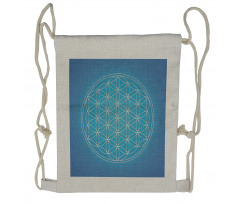 Flower of Life Grid Drawstring Backpack