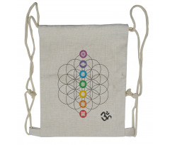 Chakra Point Rings Drawstring Backpack