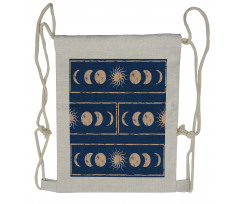 Sun Moon Astrology Drawstring Backpack