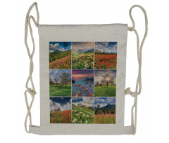 Summer Landscapes Rural Drawstring Backpack