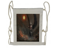 Knight Artwork Drawstring Backpack