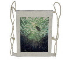 Underwater World Art Drawstring Backpack