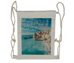 Seascape Ocean Coast Drawstring Backpack