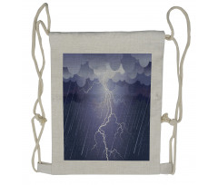 Thunderstorm Dark Clouds Drawstring Backpack