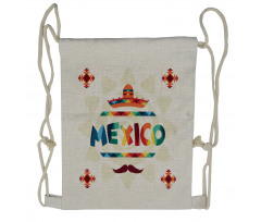 Sombrero Aztec Drawstring Backpack